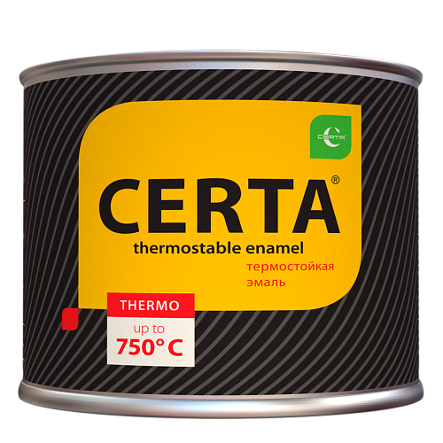 Эмаль 0,4кг черная термостойкая (800С) Церта Эмаль 0,4кг черная термостойкая (800С) Церта