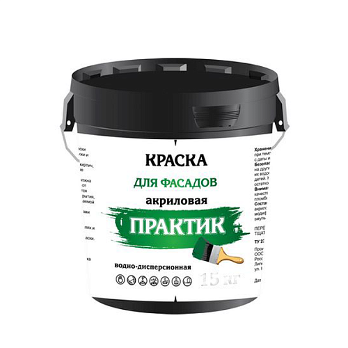 Краска ВД ПРАКТИК фасадная 3кг водно-дисперсионная Краска ВД ПРАКТИК фасадная 3кг водно-дисперсионная